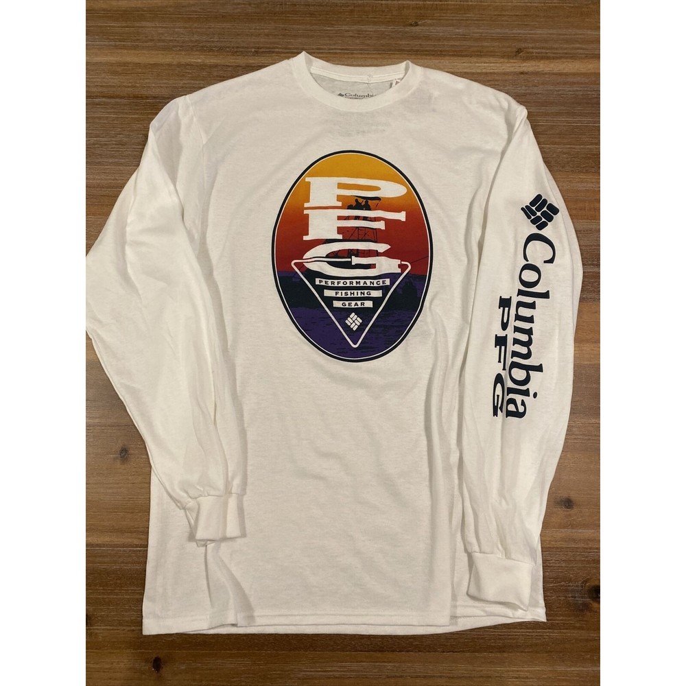 Columbia Mens PFG Long Sleeve Medium lightweight Cotton Fishing Shirt.￼